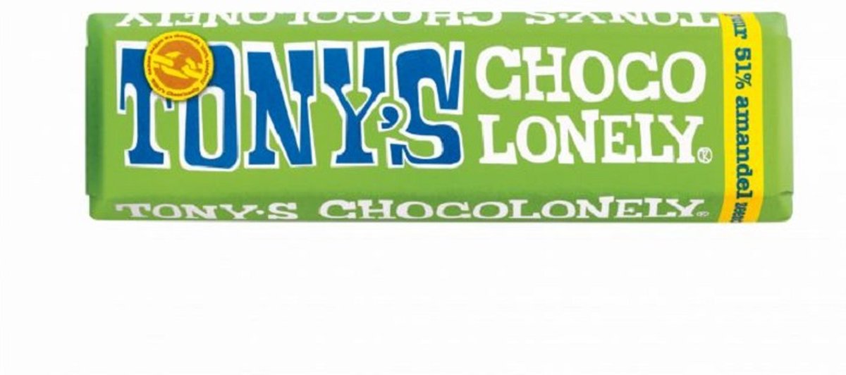 Tonys Chocolonely reep Puur 51% Amandel Zeezout - 35 x 47 gram